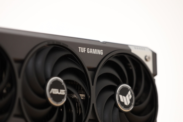The exterior of a TUF Gaming graphics card