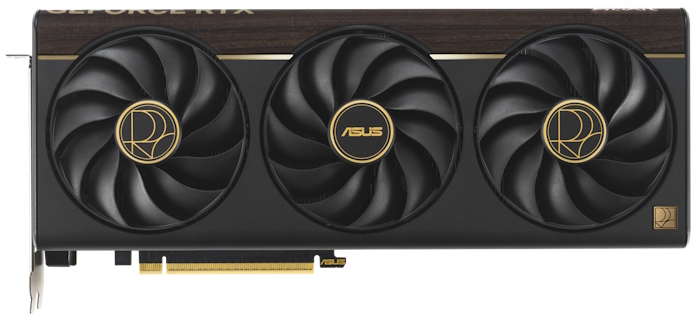 A front view of the ProArt GeForce RTX 5080 