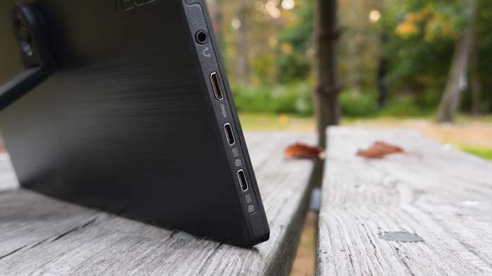 The input selection on the ZenScreen MB169, one of the best portable monitors