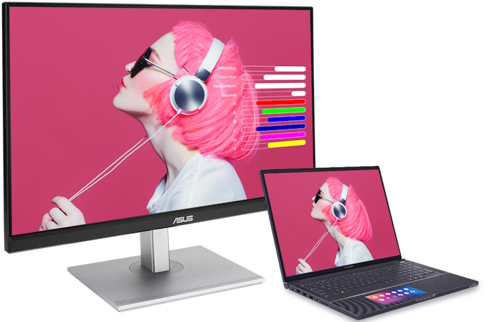 A laptop and ProArt Display 