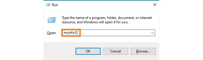 A screenshot of the Run dialog in Windows