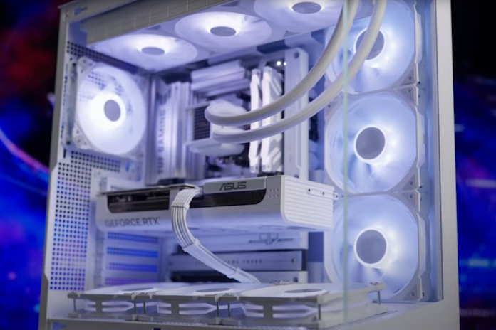 The interior of the completed PC build for the Extreme PC Makeover