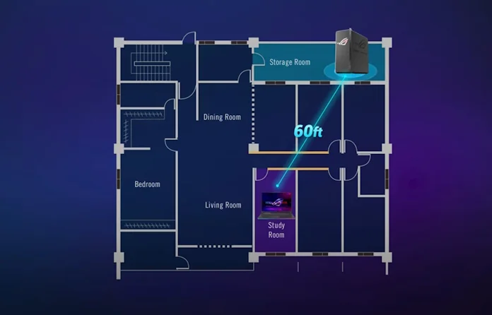 A diagram of the testing layout for this AFC test